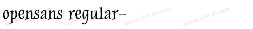 opensans regular字体转换